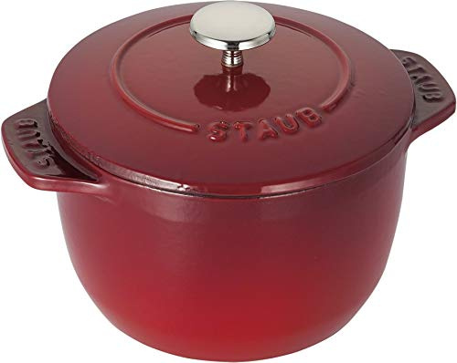 Staub La Cocotte de GOHAN 40511-827 Cherry S 4.7 inches (12 cm) Rice Pot, 1 Piece, Cast Iron Pot, Rice Cooker