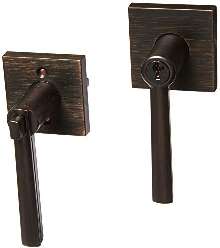 Kwikset 156MRLSQT-11PS Montreal Square Entry Door Lock Smart Key Venetian Bronze Finish