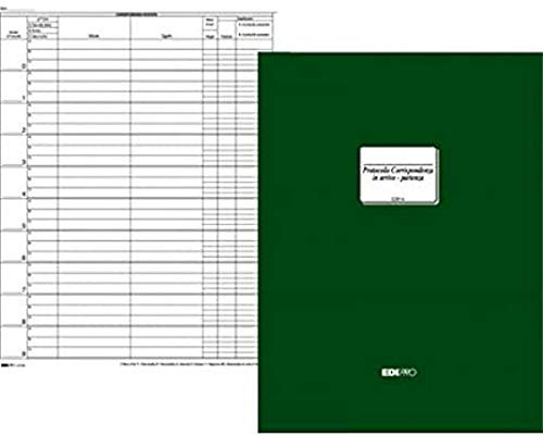 EDIPRO - E2799 - Registro protocollo corrispondenza in arrivo 96 pagine f.to 31x24,5