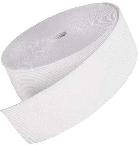 Gummiband Nähen 50mm Breit Weiß - Breites Gummiband & Gummibänder zum Nähen für Hosenbund, Röcke & Perücken - Hosengummi Elastisches Band 6 Meter - Elastic Band 5 cm DIY Nähzubehör | Taillenbänder, Gürtel, Sofa-Abdeckgurte, Polster, Kostüme, schwerere Kleidungsstücke, nicht rollende gewebte Kanten