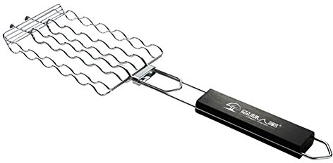 Barbecue Barbecue Salsiccia Griglia Cestino Hot Dog Rack Mesh Cestini Grill Rack Barbecue Cestini Grande griglia per 6 hot dog