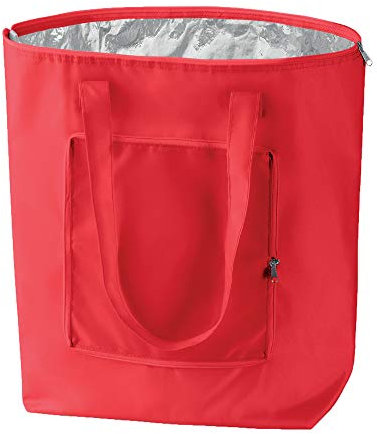 noTrash2003 Faltbare Einkaufstasche mit Etui - leicht und stabil - mit Innen Aluminiumbeschichtung Kühlfunktion in 6 attraktiven Farben (Rot)