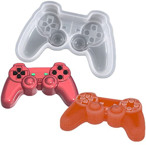 WonDerfulC Game Controller Cake Fondant Mold Chocolate Candy Molds DIY Gamepad Cupcake Topper Decoration Silicone Resin Epoxy Clay Mould, Green (1514)