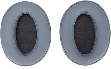 Almohadillas para Auriculares, Almohadillas para Orejas de Repuesto, Espuma Viscoelástica de Cuero, Compatible con Auriculares Supraaurales (Azul)