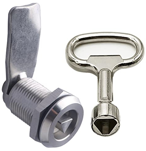 Tubular Cam Triangle Key Cabinet Lock 1-1/8” Electric Box Cabinet Drawer Lock Secures Important Documents and Drawers