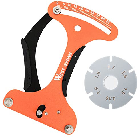 Strumento di Misurazione di Tensione dei Raggi della Bicicletta, in Lega di Alluminio Tensiometro Raggi, Strumento per Bicicletta con Ruota Indicatore, Adatto a Tutti i Raggi