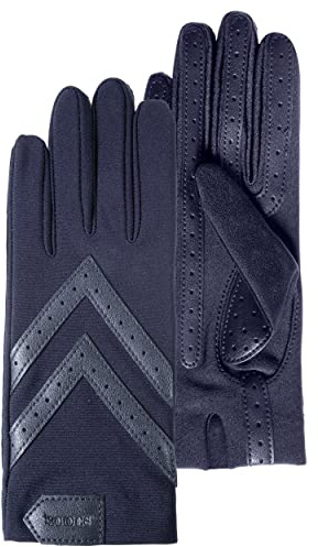 Isotoner Gants femme tactiles tissu extensible recyclé, résistant à l'eau, non doublé, taille unique, TU, bleunuit