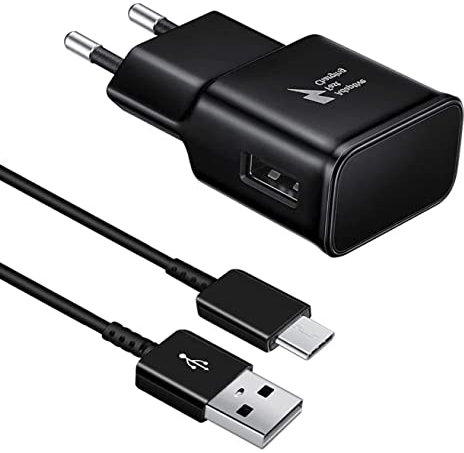 USB Ladegerät Stecker, Schnellladegerät Netzteil mit USB C Kabel kompatibel mit Samsung Galaxy A52,A52S,A53,A33,S21,S20 FE,S10,S9,S8 Plus,Z Flip3,Z Fold3,M53 5G, und andere Smartphones (Schwarz)