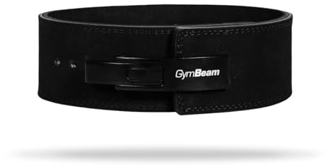 GymBeam Gürtel für Gewichtheber - Weightlifting Lever Belt aus 100% Leder, verstellbare Schnalle, für Powerlifting Krafttraining, ideal für Kniebeugen, Deadlifts, Bodybuilding, Crossfit