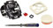 Busch Jäger 6523U-102 LED-Drehdimmer LED-Dimmer mit Dimmerscheibe Zentralplatte 2115-212 in DURO2000 cremeweiß glänzend inklusive EBROM Phasenprüfer zur Montage des Dimmers (6523 U – 102)