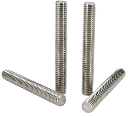Vollgewindestangen aus Edelstahl 304, Stange M3, M4, M5, M6, DIN975, Stehbolzen, Schraubstange, Draht, Schraubstange, Länge 200 mm (Size : 200mm (1Pcs), Color : M4)