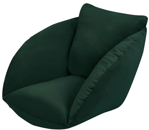 Ferocity Suspendu Hamac Chaise Coussins, Oreiller avec Dossier, Imperméable Siège de Chaise Rembourrage pour Patio Jardin, Balançoire Panier Suspendu Coussin de Siege, Vert Bouteille [114]