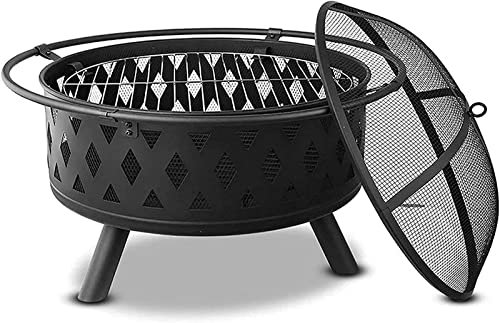 Outdoor Holzofen Party BBQ Feuerstelle Hinterhof Terrasse Garten Kamin Grillschale 2-in-1 Kamin für Lagerfeuer-Grill
