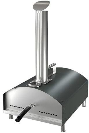 Horno De Pizza Para Barbacoa Al Aire Libre, Horno De Pizza De Leña De Acero Inoxidable De 12, Con Bolsa De Almacenamiento, Termómetro Incorporado Y Bandeja De Escoria De Leña, Plegable, Para