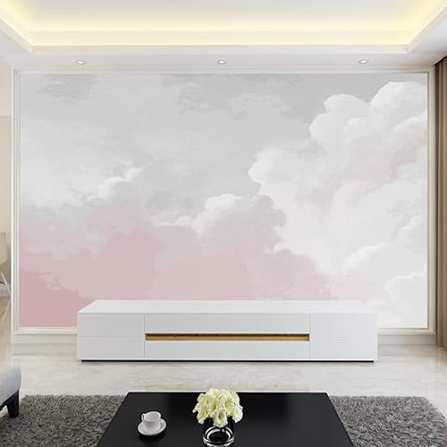 Papier Peint Panoramique 300X500Cm Nuage Gris Poster Mural Pour Salon Chambre Décoration Murale, Papier Peint Intissé 3D Chambre Enfant,Chambre Fille,Personnalisable