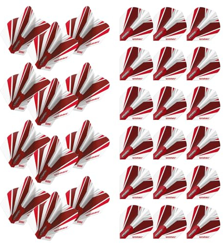 WINMAU Prism Alpha Design Extra Thick Dart Flights - 10 Sets per Pack (30 Dart Flights in total)