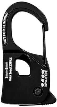 SANWOOD Tenditore per corda in alluminio, tendicorda da campeggio, antiruggine, resistente, leggero, portatile, a fissaggio rapido, 1 pezzo M