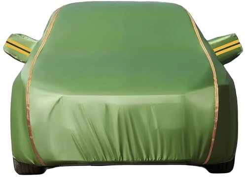 Autoabdeckung für VW Touran |wetterfeste UV Schutz Staubdicht Winddichte Autoplane Maßgeschneiderte wasserdichte Vollgarage für den Außen Innenbereich mit Türreißverschluss (Color : Green)