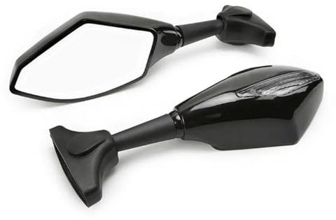 Motorrad Lenkerendenspiegel Universal Motorrad Geändert Zubehör Seite Spiegel Rückspiegel Mit Blinker Lichter Für Moto Cafe Racer Motorrad Rückspiegel