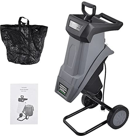 HT6533 Powerful Wood Chipper Branch Crusher Electric Breaking Machine 2400W Tree Branch Crushing Machine Garden Tool(with 30M Power cord)