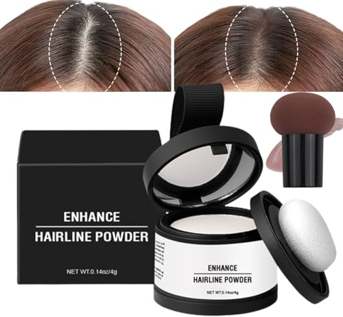 Waverlo Magic Root Cover Up, Waverly Magic Root Cover Up, Maycheer Haaransatz-Schattenpuder, 14 Farben Haaransatz-Puder mit Spiegel, kaschiert sofort Haarausfall (# 14 Weiß)
