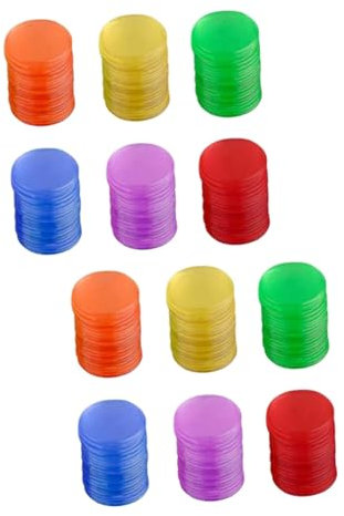 TOYANDONA 2packungen Transparente Bingo Chips Bunte Zählmarker Für Spielabende Mathe-lernspielzeug Und Zählspiel Zubehör