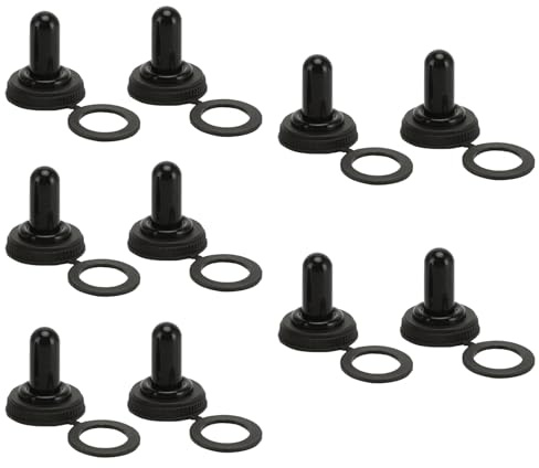 10 tappi gomma impermeabile per interruttori a levetta, 12 mm, copertura elettrica in gomma impermeabile