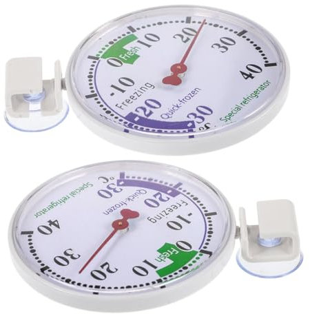 Cabilock 2stücke Präzises Kühlschrank Gefrierschrank Thermometer Für Haushalt Und Gewerbe Kunststofftemperaturmesser Mit Zuverlässiger Anzeige Für Sichere Lagerung Von Lebensmitteln Und Med
