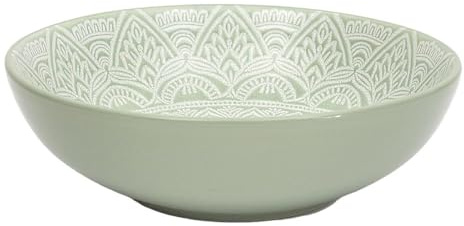 Paris Prix Lot de 6 Assiettes Creuses Sahara 18cm Vert