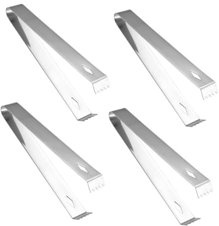 KICHOUSE Pinze Per Cubetti Di Zucchero in Acciaio Inossidabile Per Bar Tè E Caffè Set Da 4 Pezzi in Argento