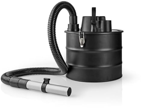 NEDIS 18L Ash Vacuum Cleaner with 16kPa Suction, Aluminium Tube, 1m Hose & HEPA Filter – For Fireplace, Wood Burner, Stove & BBQ