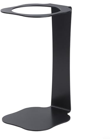 Gdfnmogo Soporte de café hecho a mano para verter, soporte de filtro compatible con la mayoría de tazas de filtro de 8 cm, accesorio de cafetera de hierro para el hogar y viajes (plateado)
