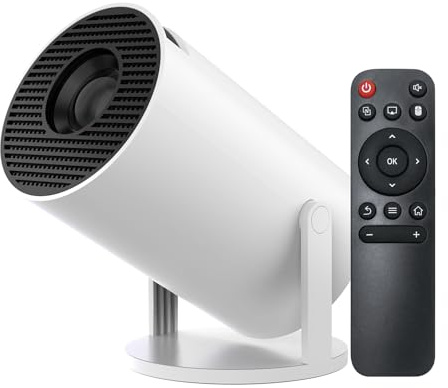 Mini Projector, Smart 4K 1080P Projector with WIFI 6 and Bluetooth, Auto Keystone, Portable Movie Projector for bedroom Home Cinema Compatible with TV Stick,iOS,Android,HDMI,USB,Laptop,Smartphone