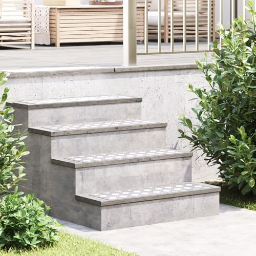 RMIHSJG Lot de 2 plaques ondulées en aluminium - Antidérapantes - 70 x 20 cm - Pour marches d'escalier - Marches rectangulaires avec base antidérapante pour l'intérieur - Marches en métal robuste avec