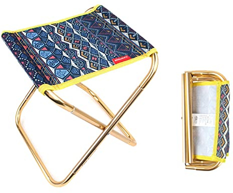 Campinghocker, Klapphocker mit Tragetasche, Halterung aus Aluminiumlegierung, leicht, zusammenklappbar, zum Angeln Freien, mit Tragetasche, zusammenklappbar, zum Angeln aus Aluminiumlegierung