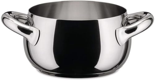 Alessi SG101/24 Mami Casseruola a Due Manici in Acciaio Inossidabile 18/10, Lucido