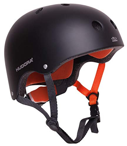 HUDORA Skaterhelm - Skateboard-Helm für Kinder, Jugendliche und Erwachsene - Hochwertiger Kopfschutz - zum Skaten, Skateboarden, Scooterfahren und Fahrradfahren - anthrazit, Gr. 51-55