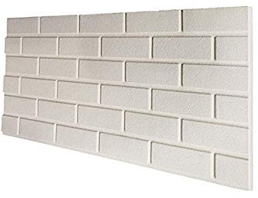 Pannello Finto Mattone BIANCO In EPS Resinato Misura 100x50 Cm Spess. 2 Cm decorazione parete