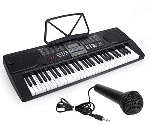 Kmise Digital Electric Electronic Keyboard Piano Electronic Organ 61 Keys LCD Screen