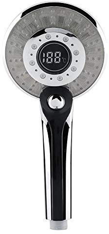 3 Modo de pulverización Sensor de temperatura Pantalla digital Cabezal de ducha de mano con 3 colores cambiantes Luz LED Baño Uso doméstico