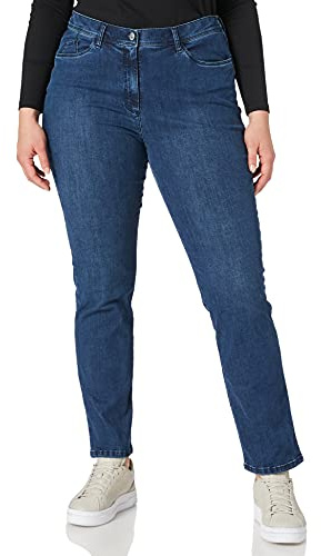 Raphaela by Brax Damen Style Laura 5-Pocket Magic Waist Ultra Dynamic Denim Super Slim Hose, Stoned,46