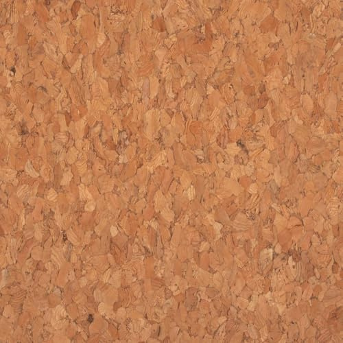 Tela de corcho, granulado grueso, por metros, color marrón natural, 1,4 m de ancho