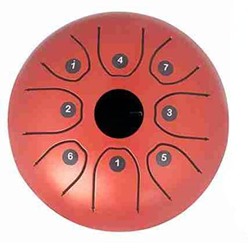 5.5Zoll 8 Tone Tongue Drum Zungentrommel Ätherische Trommel Stahl Handpan Trommel Hand Pan Drum Percussion Instrument für Meditation Yoga Klangheilung