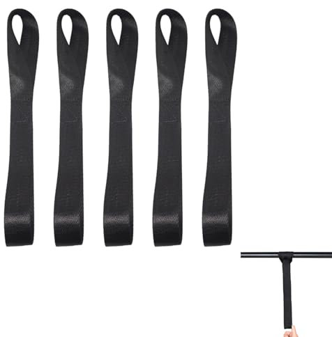 Boucles d'Arrimage,5 Pièces 20.5x2.5cm Tension Sangles Doux Attache Sangle,Sangles de Moto,Sangles d'Arrimage à Cliquet,pour Attacher Les Vélos dans la Remorque et pour Le Transport de Motos,Noir