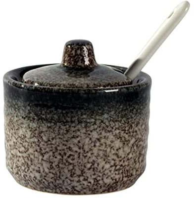 ECOLFE Dispensador azucarero,Bote condimento, Azucarero japonés con Tapa, Mini azucarero, Tarro de Especias for Recipiente de azúcar, for encimera de Barra de café-g-70ML (Color : W, Size : 70ML)