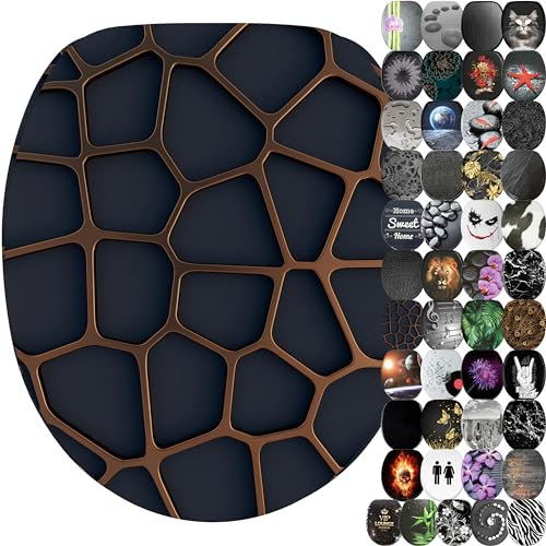 WC Sitz mit Absenkautomatik, viele schöne schwarze WC Sitze zur Auswahl, hochwertige und stabile Qualität aus Holz (Mesh)