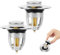OWill 2 Pcs Pop Up Sink Plug Replacement, Universal Bathroom Sink Plugs, Basin Plug with Filter, Push Type Sink Strainer for 34-40 mm Drain Hole Kitchen and Bathroom Bath Wash Basin