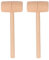 Lot de 2 Marteaux en Bois avec Poignée, Marteau à Bois, Outil de Taraudage en Bois de Hêtre, Maillet en Bois Polyvalent pour Outil de Menuiserie de Bricolage (M (50-115 cm /
