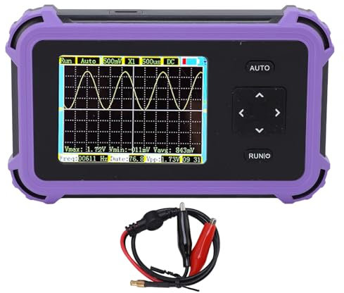 Handheld Digital Oscilloscope,8.33MS/S Sampling Rate 1MHZ Bandwidth Mini Portable Oscilliscope Audio Scope Tester Automotive Diagnostics Multimeter