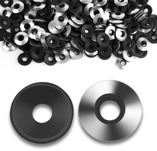 Gummi Unterlegscheiben, Unterlegscheiben Edelstahl M6, 250 Stück EPDM Dichtungsscheiben M6.3 * 16mm Schwarz, Hochwertige Gummi Unterlegscheiben Für Schrauben, Rostf